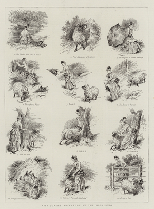 Miss Jones's Adventure in the Highlands (engraving)