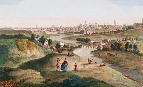 Dublin in the 18th century  (engraving)