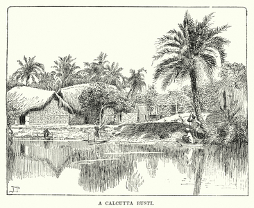 India: A Calcutta Busti (engraving)