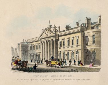 The East India House (coloured engraving)