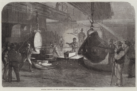 Mortar Casting, at the Regent's-Canal Ironworks (engraving)