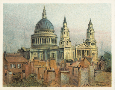 The Nation's Shrines, 1929: St Paul's Cathedral, London (colour litho)