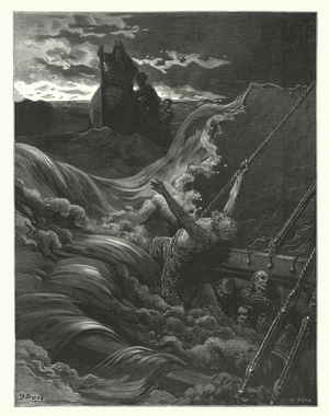 Gustave Dore illustration for Coleridge's Rime of the Ancient Mariner (engraving)