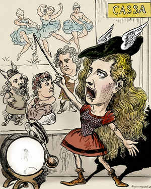 Caricature of Cosima Wagner, 1891 (print)