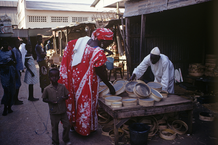 Market place at Kaolack, Senegal, Africa, 1971 (photo)