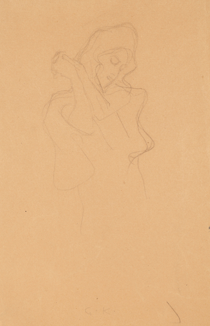 Dressed Figure to the Right, 1902 (pencil on paper)