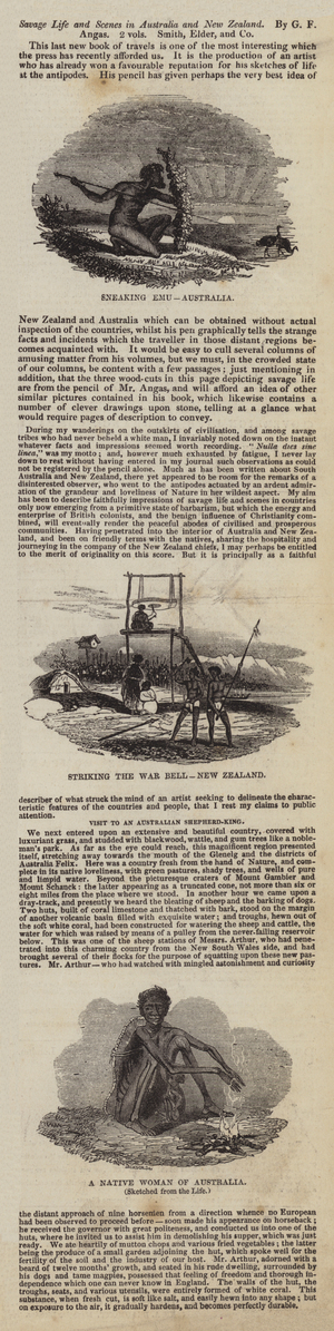 Savage Life and Scenes in Australia and New Zealand (engraving)