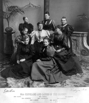 Mrs. Cleveland and Ladies of the Cabinet, Washington DC, USA, 1894 (b/w photo)