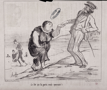The flow that carried it back awful! 1853 (engraving)