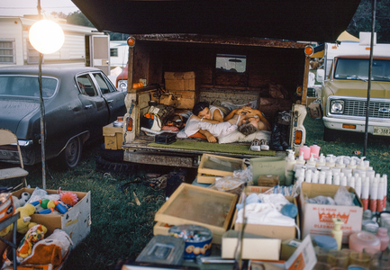 On last day of First Monday, the real Monday people wake besides their tents and junk…, 1973 (photo)
