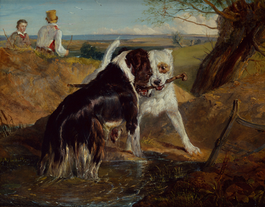Who's to Have the Stick, 1820 (oil on canvas)