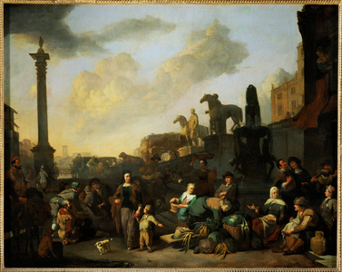 Le marche aux herbes a Rome - The herb market in Rome ...
