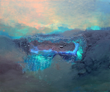 Angle Tarn, 2000 (oil & collage on linen)