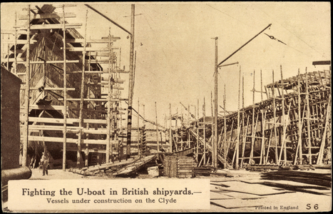 British submarine in the shipyard