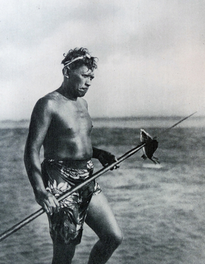 Island fisherman from The Tuamotus (Tuamotu) Archipelago in French Polynesia