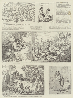 Humorous Art at the Royal Naval Exhibition (engraving)