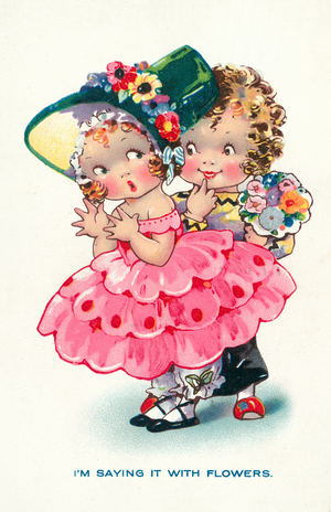 I'm saying it with flowers (colour litho)