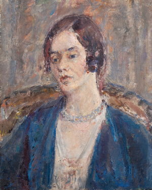 Melancholic Woman in Blue, c. 1935 (oil on canvas)