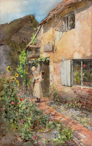 The Blackbird, 1887 (watercolour)