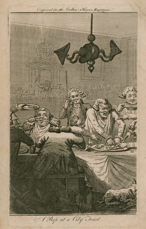 A peep at a City feast (engraving)