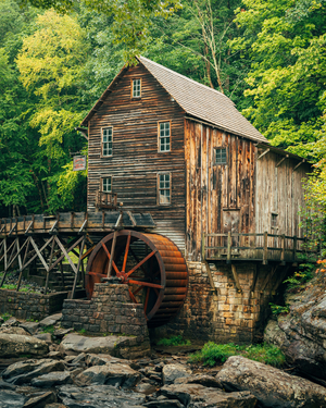 Glade Creek Grist Mill, Babcock State Park 01, 2022 (Photograph)