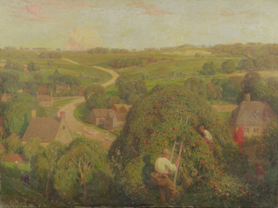 Apple Picking (oil on canvas)
