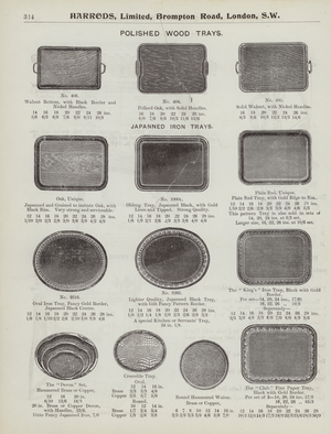 Page from Harrods catalogue, 1903 (litho)