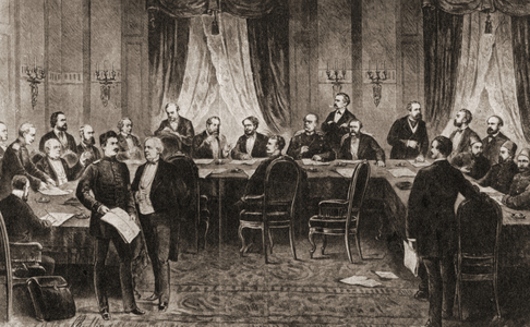 The Congress of Berlin in 1878 (b/w photo)