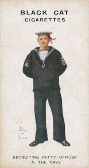 Recruiting Petty Officer in the Navy (colour litho)