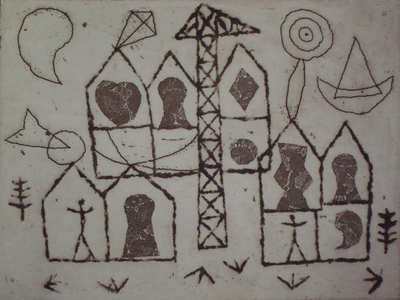 Construction, 1984-85 (etching & aquatint)
