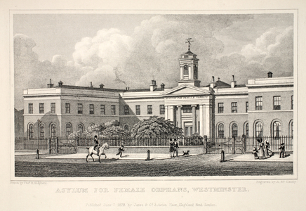 Asylum for Female Orphans, Westminster, from 'London and it's Environs in the Nineteenth Century' pub. Jones & Co., 1827-1829 (engraving)