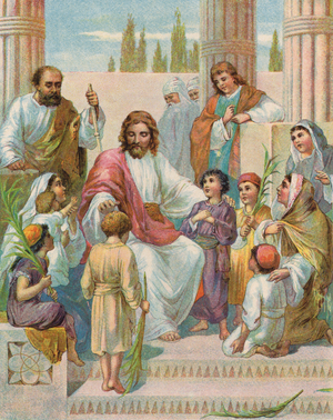 "Suffer Little Children to Come Unto Me" (colour litho)
