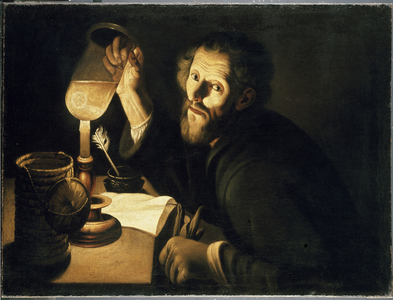 A Physician with a Urine Sample (oil on canvas)