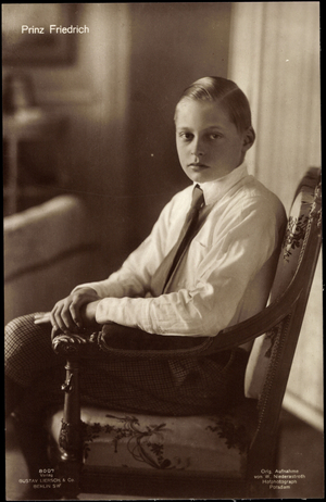 Ak Prince Frederick of Prussia with tie, Liersch 8007 (b/w photo)