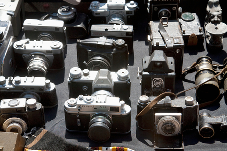 Photographic Cameras At The Flea Market (photo)
