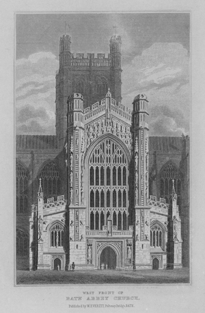 West front of Bath Abbey Church (engraving)