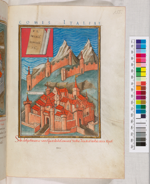 Noticia dignitatum, Area of the Comes Italiae, 1436 (miniature)