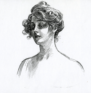 A Gibson Girl, c.1902 