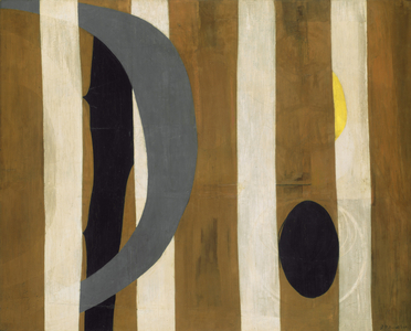 Wall Painting with Stripes, 1944 (oil on canvas)