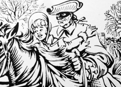 18th century highwayman and victim