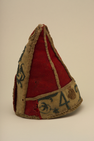 Other ranks grenadier cap, 49th Regiment of Foot, 1751 circa (wool and embroidery)
