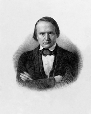 Victor Hugo  french writer, in 1849, engraving