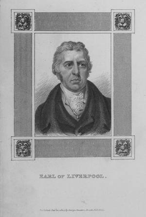 Robert Jenkinson, 2nd Earl of Liverpool, English Tory politician and Prime Minister (engraving)