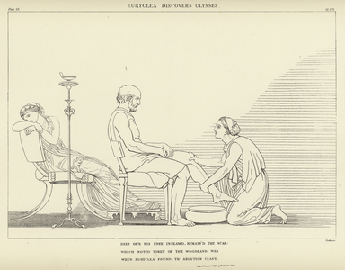 Euryclea discovers Ulysses (engraving)