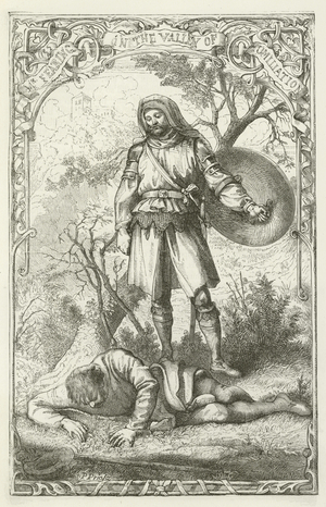 Illustration for The Pilgrim's Progress by John Bunyan (engraving)