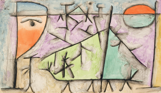 Sonnen Untergang, 1937 (w/c and charcoal)