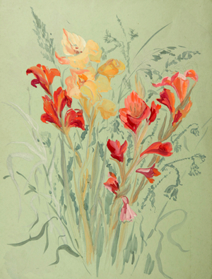 Flowers, 1978 (gouache on paper)
