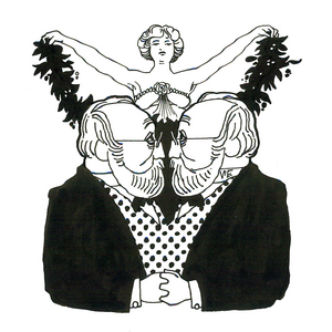 Self confidence and narcissism, 1980 (black ink on cotton paper)