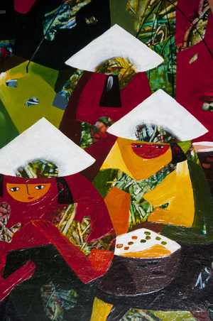 Vietnam: An example of modern Vietnamese painting using oil paints. Styles, both traditoinal and modern, vary tremendously in Vietnamese art
