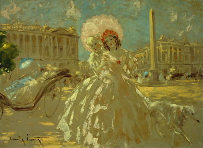 Place de la Concorde (oil on canvas)